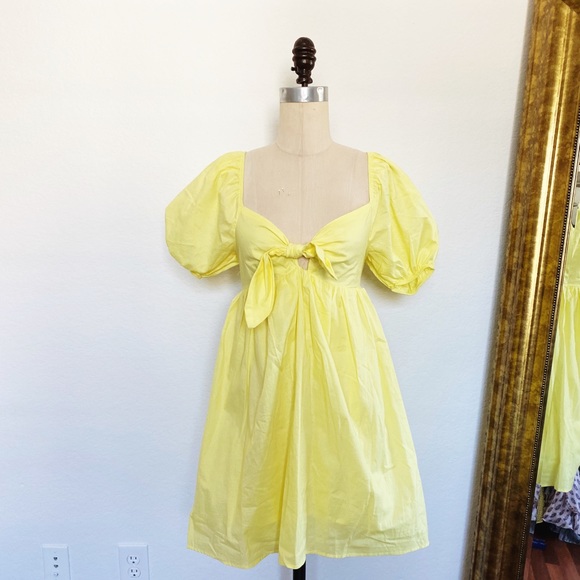 yellow babydoll dress